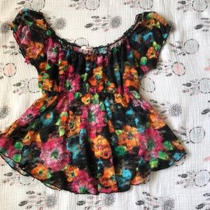 Colorful babydoll shirt